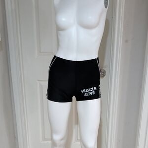 Black Performance Shorts with Elastic Waist Women's Large